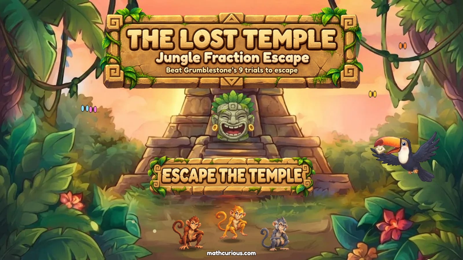 The Lost Temple: A Jungle Fraction Escape Room You Can Play Again and Again