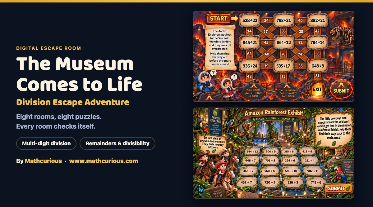 The Museum Comes to Life: A Division Escape Room for Grades 4-6