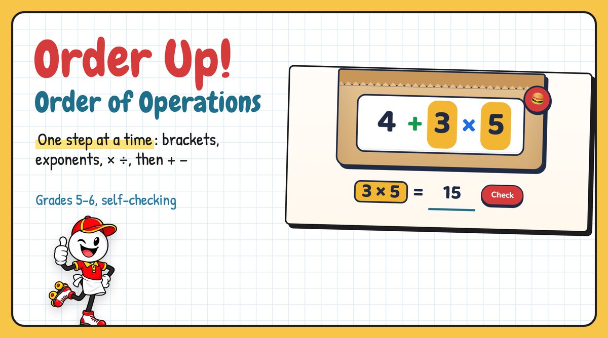 Order of Operations, One Step at a Time: Order Up!
