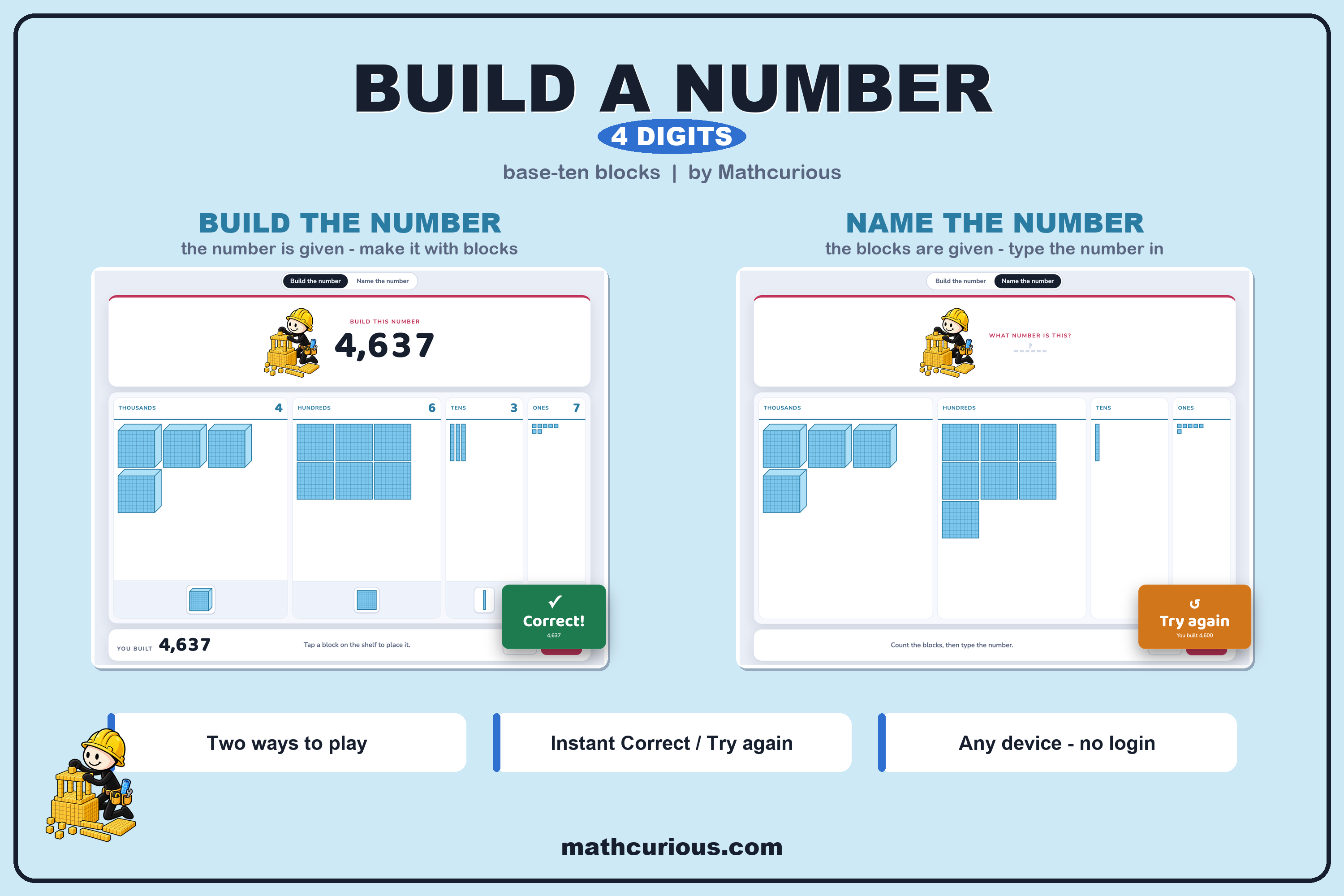 Digital Place Value Tools- 3-6 Digits